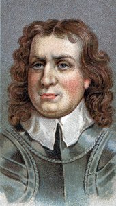 Porträt von Oliver Cromwell (1599-1658). Englischer Militär und Politiker - Olivier (Oliver) Cromwell (1599-1658) - Aus der Serie „Leaders of Men“ - Chromolithographie - Englische Schule, 20. Jahrhundert von English School