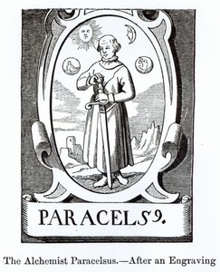 Porträt von Paracelsus (Philippus Aureolus Theophrastus) (1493-1541), Illustration aus Wissenschaft und Literatur im Mittelalter und in der Renaissance, geschrieben und graviert von Paul Lacroix, 1878
