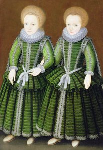 Porträt von Sarah und Elizabeth Poulett von Hinton St. George, Somerset, ca. 1600 von English School