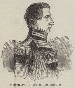 Porträt von Sir Hugh Gough (Stich) von English School