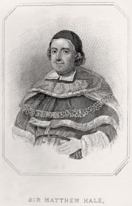 Porträt von Sir Mathew Hale, 1835 von English School
