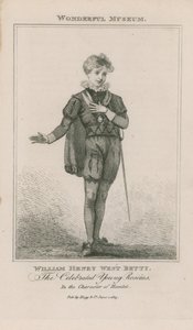 Porträt von William Henry West Betty als Hamlet von English School