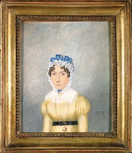 Porträt einer Dame mit einem goldenen Medaillon, 1823