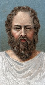 Porträt des griechischen Philosophen Sokrates (469-399 v. Chr.) - Aus der Serie „Leaders of Men“