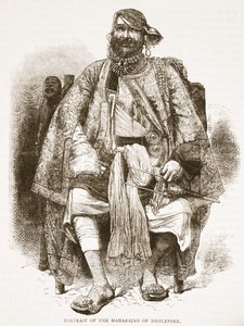 Porträt des Maharadschas von Dholepore, Illustration aus Cassells Illustrierter Geschichte Englands von English School