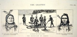 Porträts der Rebellenhäuptlinge Poundmaker und Big Bear, veröffentlicht in 