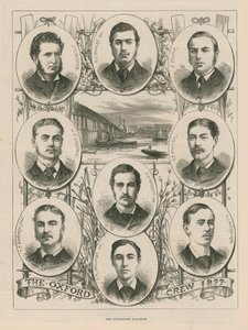 Porträts der Oxford-Crew von 1877