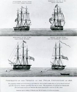 Porträts der Schiffe der Polarexpedition von 1818 (Gravur) von English School