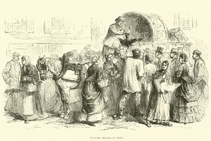 Geflügelverkäufer in Paris, Oktober 1870 von English School