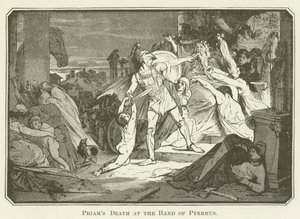 Priamos Tod durch die Hand von Pyrrhus von English School