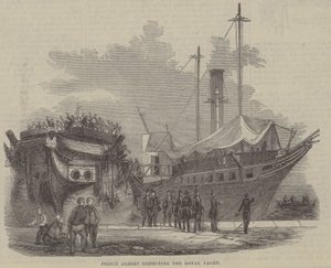Prinz Albert inspiziert die königliche Yacht von English School