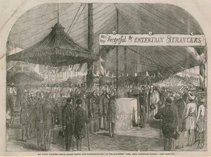 Prinz Albert legt den Grundstein des Fremdenheims von English School