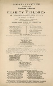 Programm der Psalmen und Anthems