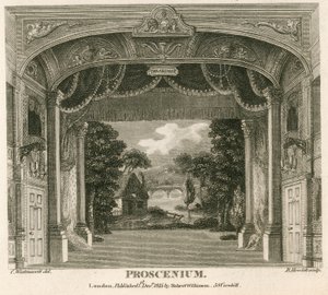 Proszenium des Royalty Theaters, Well Street, Wellclose Square, London von English School