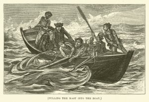 Den Mast ins Boot ziehen (Gravur) von English School
