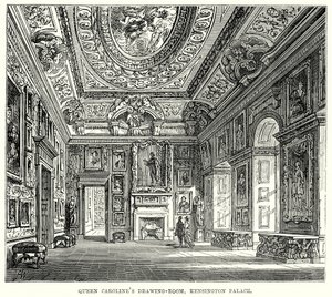 Queen Carolines Salon, Kensington Palace (Gravur)