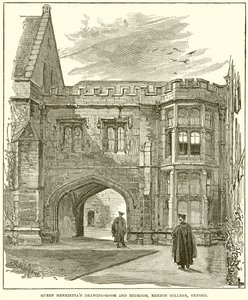 Königin Henriettas Salon und Schlafzimmer, Merton College, Oxford von English School