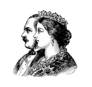 Königin Victoria und der Prinzgemahl (Gravur)