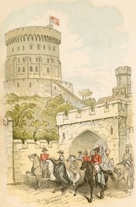 Königin Victoria reitet aus dem Windsor Castle