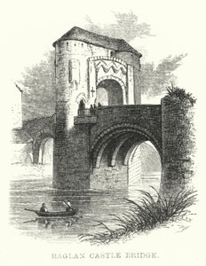 Raglan Castle Bridge (Stich) von English School