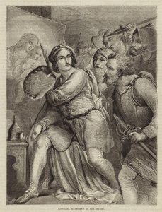 Raphael in seinem Atelier angegriffen
