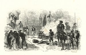 Religiöse Verfolgung; François I. (Gravur) von English School