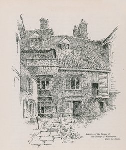 Überreste des Palastes des Bischofs von Winchester von English School