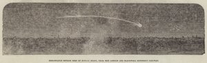 Bemerkenswerter Meteor, gesehen am Sonntagabend von der London und Blackwall Extension Railway (Gravur)