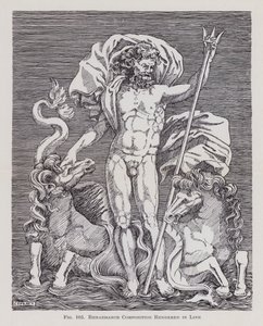 Renaissance-Komposition in Linien dargestellt (Lithografie) von English School