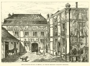 Renaissancehaus in Reims, in dem Madame Clicquot wohnte (Stich)