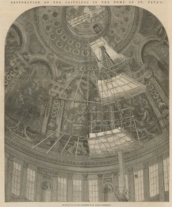 Restaurierung der Gemälde in der Kuppel der St. Pauls Kathedrale von English School