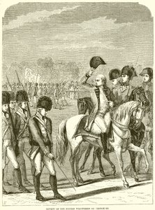 Überprüfung der britischen Freiwilligen durch Georg III. von English School
