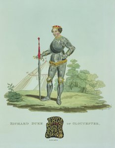 Richard III. (1452-85) 1470, graviert von W. Maddocks, aus Ancient Armour von Samuel Rush Meyrick, 1824 von English School