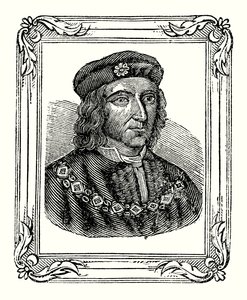 Richard III wurde 1450 geboren, 1483 gekrönt, 1485 getötet (Gravur) von English School