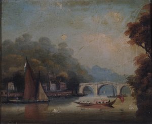 Richmond-Brücke in Richtung Twickenham, Middlesex