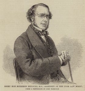 Der ehrenwerte Sotheron Estcourt, Abgeordneter, Präsident des Armenrechtsausschusses von English School