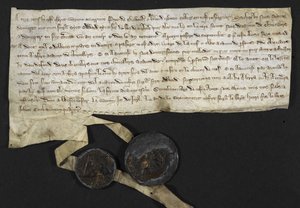 Robert Tybetot: Verpflichtung, im Heiligen Land zu dienen: 1270. Paen de Chaworth: Verpflichtung, im Heiligen Land zu dienen: 1270 von English School