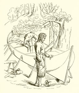 Robinson Crusoe baut sein Boot von English School