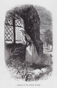 Rosalie am Kirchenfenster (Stich) von English School