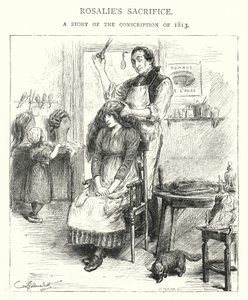 Rosalies Opfer, Eine Geschichte der Konskription von 1813 (Gravur)