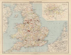 Royal Atlas, ca. 1900: Grafschaften und Bezirke