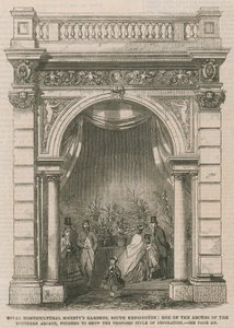 Gärten der Königlichen Gartenbaugesellschaft, South Kensington: Ein Bogen der nördlichen Arkade von English School