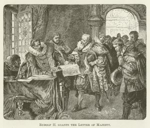Rudolf II. gewährt den Majestätsbrief von English School