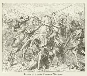 Rudolf von Schwaben tödlich verwundet von English School