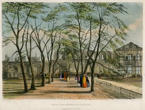 Ruinen von der Allee auf der Parade, Tower von London Feuer, 1841 von English School