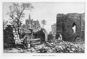 Ruinen von Famagusta, Zypern, aus In an Enchanted Island von W.H. Mallock, veröffentlicht 1889