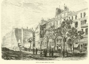 Ruinen von Paris nach der Belagerung, April 1871