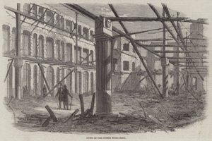 Ruinen der Surrey Music Hall (Gravur)
