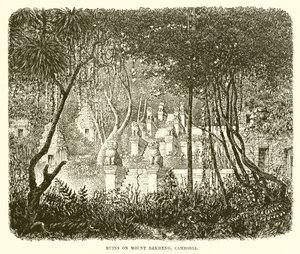 Ruinen auf dem Berg Bakheng, Kambodscha