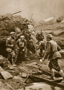 Läufer liefert Befehle an die Frontlinie, 1914-19 von English School